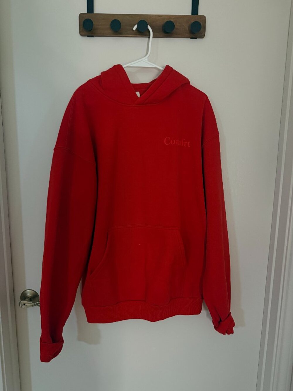 Comfrt Minimalist Hoodie - Crimson